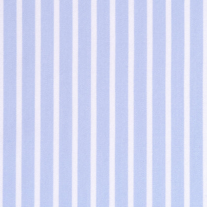 Light blue striped poplin cotton - Canclini