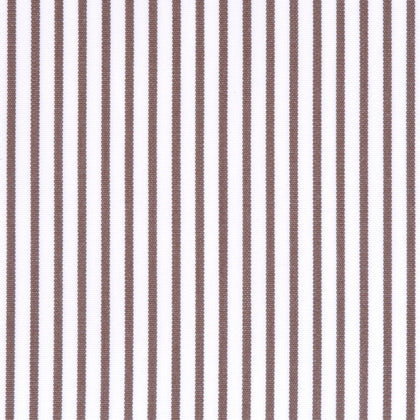 Brown finely striped cotton poplin – Canclini