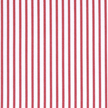 Popeline a righe fitte rosse in cotone – Canclini
