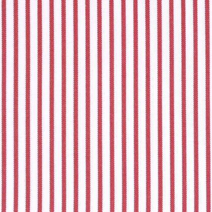 Popeline a righe fitte rosse in cotone – Canclini
