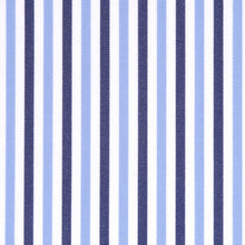 Popeline a righe blu e celeste in cotone – Canclini