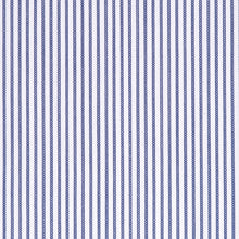 Popeline a righe sottili blu navy in cotone – Canclini