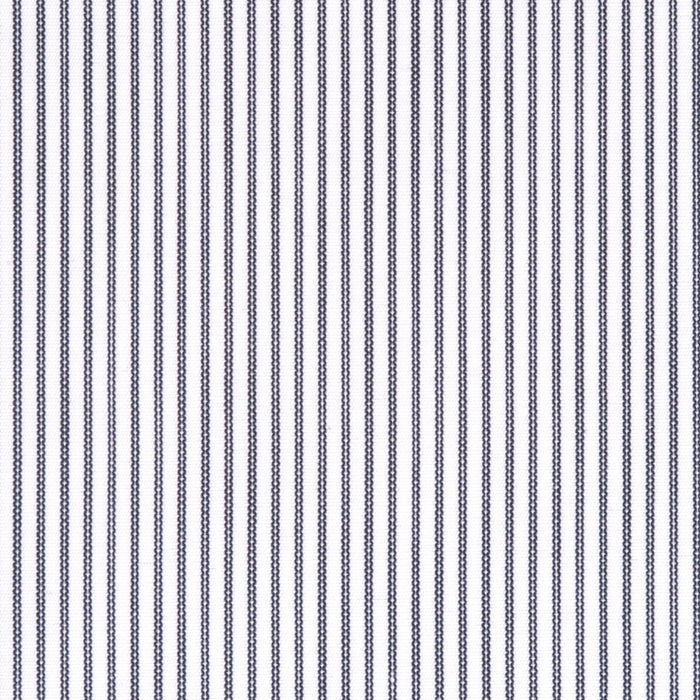 Popeline a righe sottili blu in cotone – Canclini
