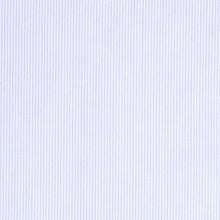 Popeline a micro-righe azzurre in cotone – Canclini