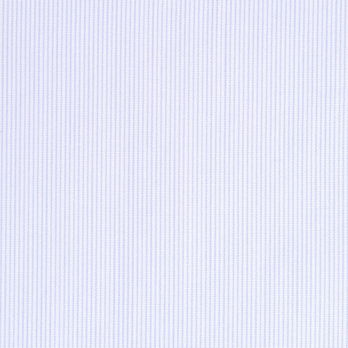 Popeline a micro-righe azzurre in cotone – Canclini