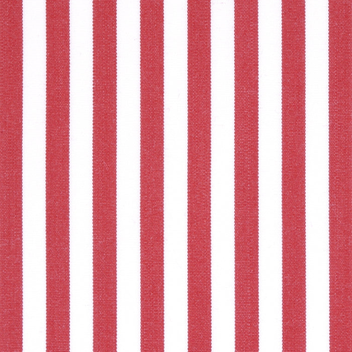 Popeline a righe rosse in cotone – Canclini