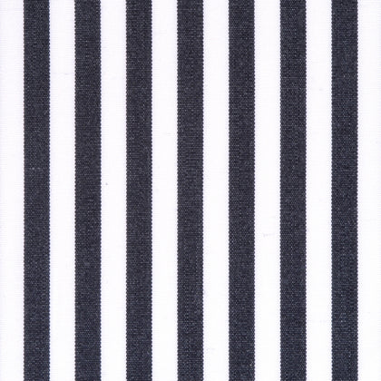 Popeline a righe nero e bianco in cotone – Canclini