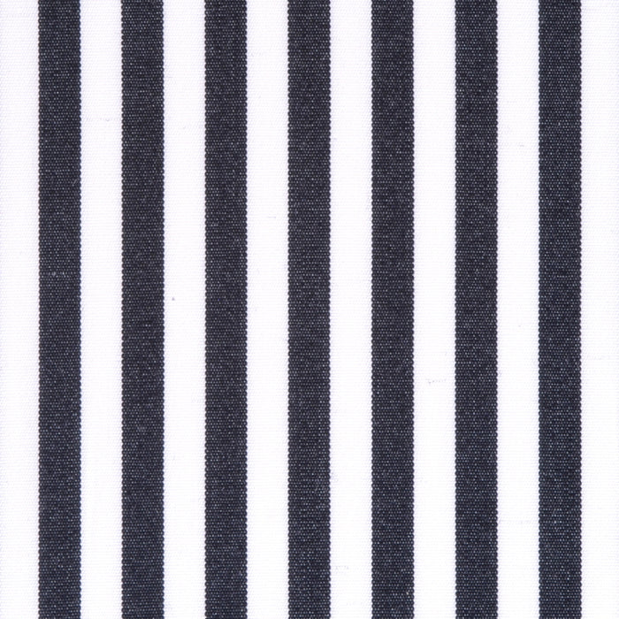Popeline a righe nero e bianco in cotone – Canclini