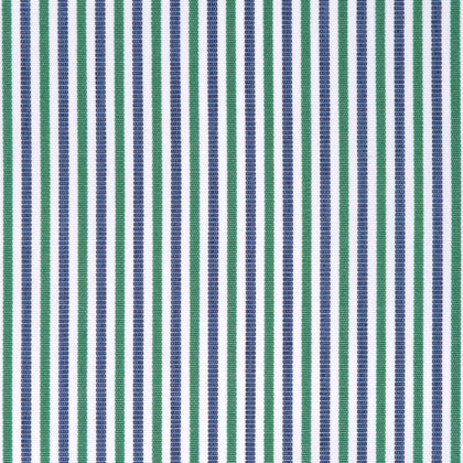 Cotton poplin with thin blue and green stripes – Canclini