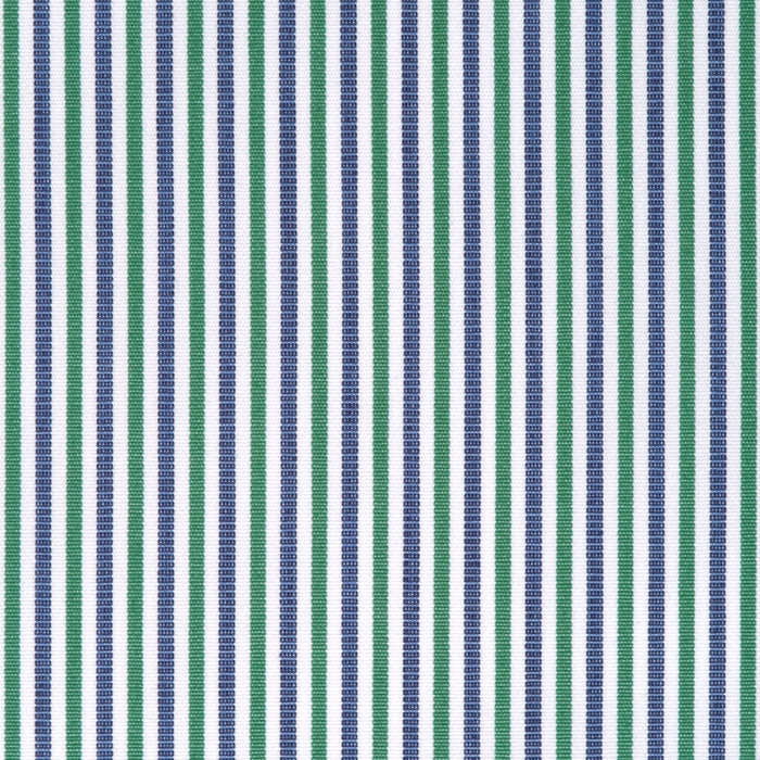 Cotton poplin with thin blue and green stripes – Canclini