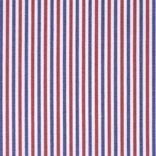 Popeline a righe fitte blu e rosse in cotone – Canclini