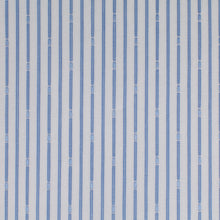 Cotone a righe sottili azzurre con motivo – Canclini