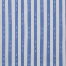 Blue striped cotton with pattern – Canclini