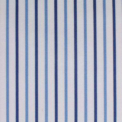 Cotone a righe sottili celesti e blu – Canclini