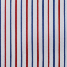 Cotone a righe sottili rosse e blu – Canclini