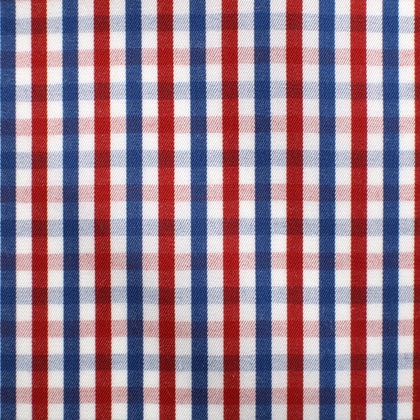Red and blue plaid cotton – Canclini