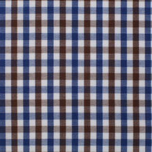 Brown and blue plaid cotton – Canclini